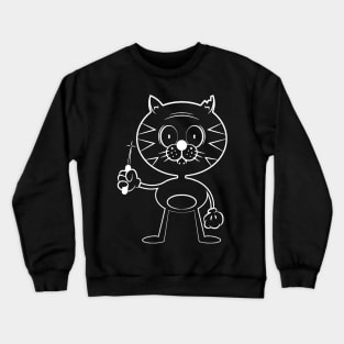 Dangerous cat Crewneck Sweatshirt